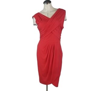 Coast Size 12 Coral Orange Rene Jersey Dress